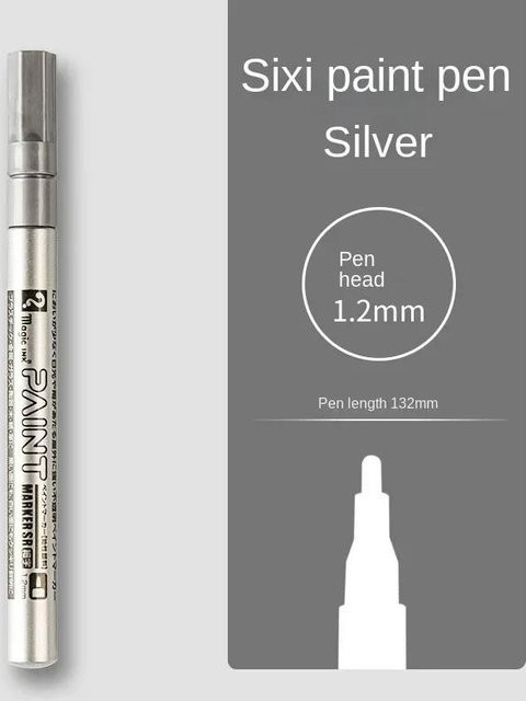 Bestbags Permanentstift Metallfarbe Wasserdichter Markierungsstift für Keramik und DIY Kunst, Farben: Gold, Silber, Weiß, Schwarz - Bild 1