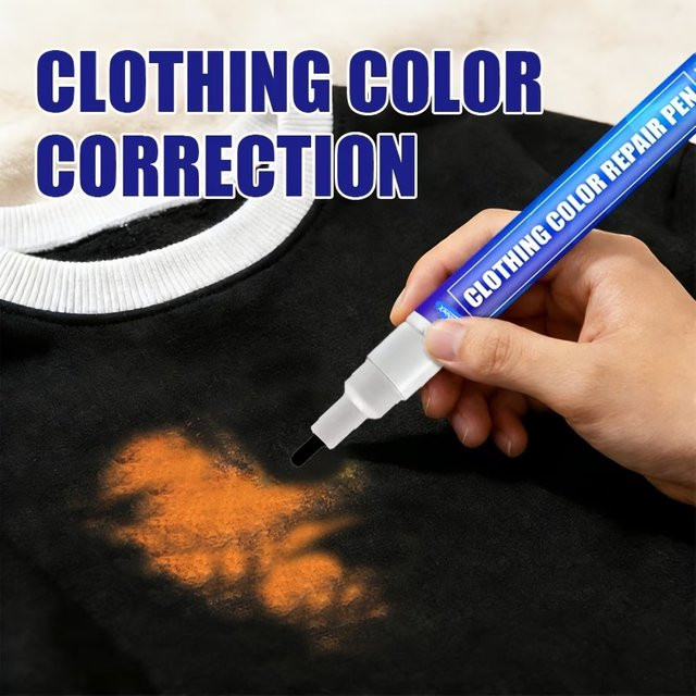 Stoffreparaturstift mit permanenter Tinte für Kleidung, Jeans und Anzüge in Weiß und Schwarz - Bild 1