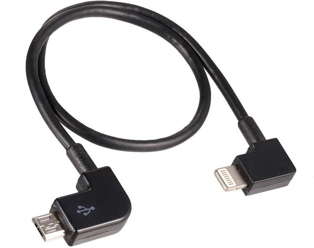 DJI Micro-USB zu Lightning Datenübertragungskabel für Android und iOS in Schwarz - Bild 1