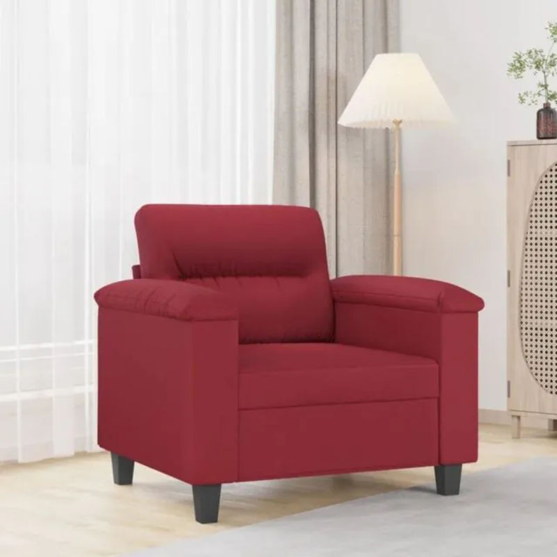 Modernes vidaxl Sessel aus Kunstleder und Metall in Rot, Breite: 60 cm - Bild 1