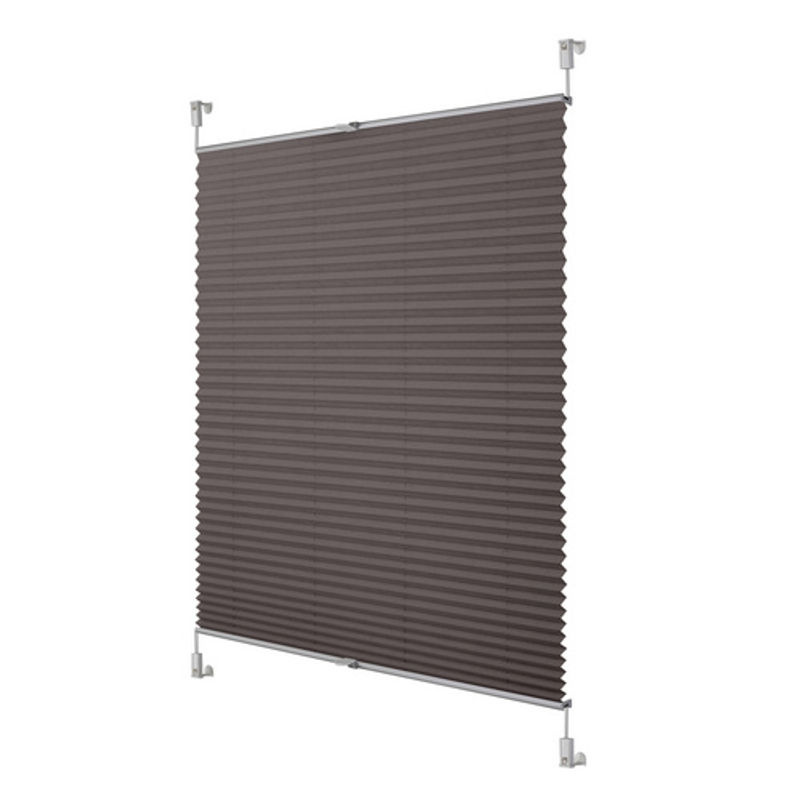 LICHTBLICK Plissee Klemmfix halbtransparent Taupe/Grau B: 55 cm, H: 130 cm - Bild 6