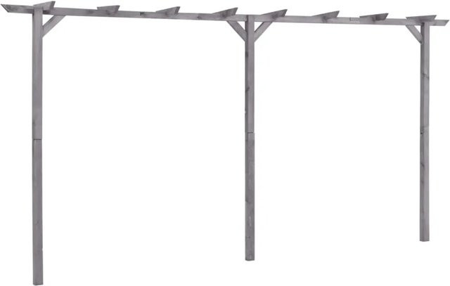 DELUKE Pergola LURV aus imprägniertem Kiefernholz in Grau, freistehender Bausatz als Rankhilfe für den Garten, B/T/H: 400 x 200 x 205 cm - Bild 1