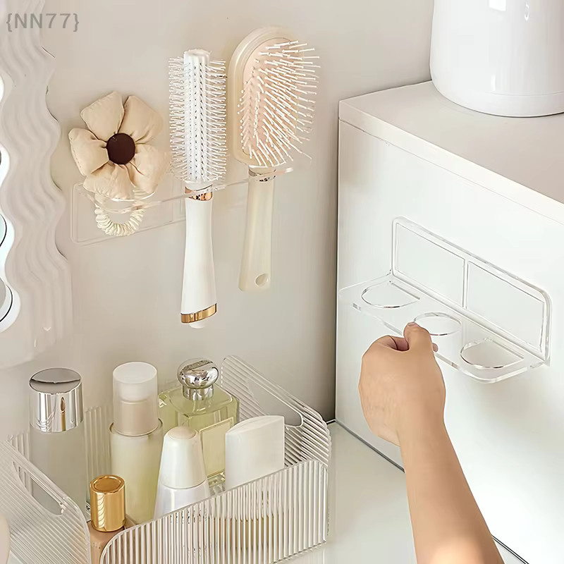 SHNGki Acryl-Kammhalter-Organizer transparent Wandmontage Aufbewahrungsregal für Haarbürsten und Badezimmerzubehör - Bild 1