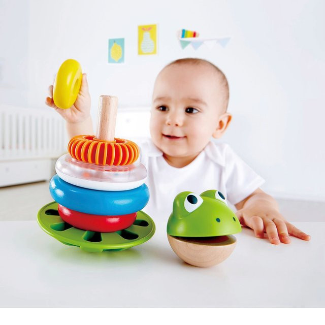 Hape Stapelfrosch Stapelspielzeug mehrfarbig - Bild 1