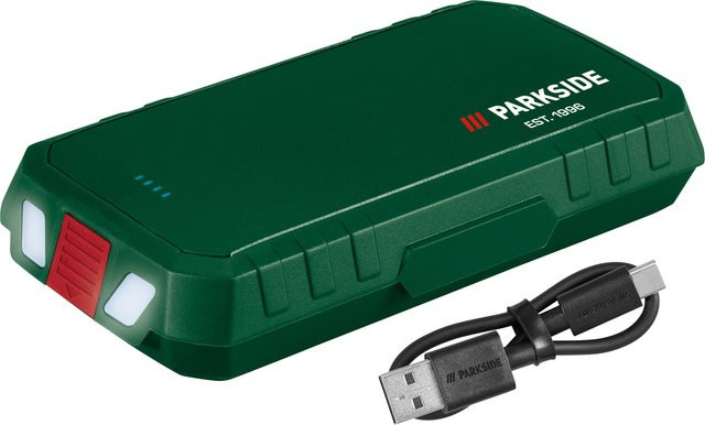 PARKSIDE Powerbank Fan Edition in Grün mit 20000 mAh und USB-C sowie USB-A Anschlüssen - Bild 1