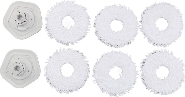 Dreame Ersatz Mopp-Pads für Bot W10 und W10 Pro Staubsauger mit Halter, Farbe: Weiß - Bild 1