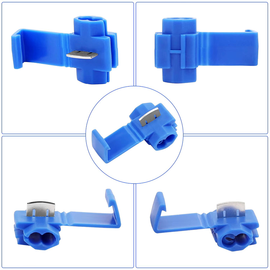 50 Stück Scotch Lock Drahtkabelverbinder Elektrische Schnellverbinderklemmen Blau AWG 22-18 zerstörungsfrei - Bild 2