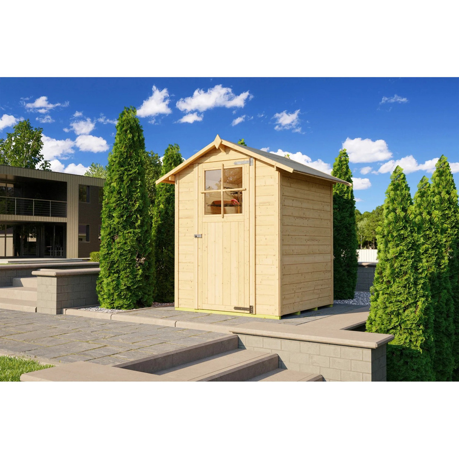 Weka Holz-Gartenhaus mit Satteldach in Braun, B/T/H: 208 x 19 x 171 cm - Bild 2