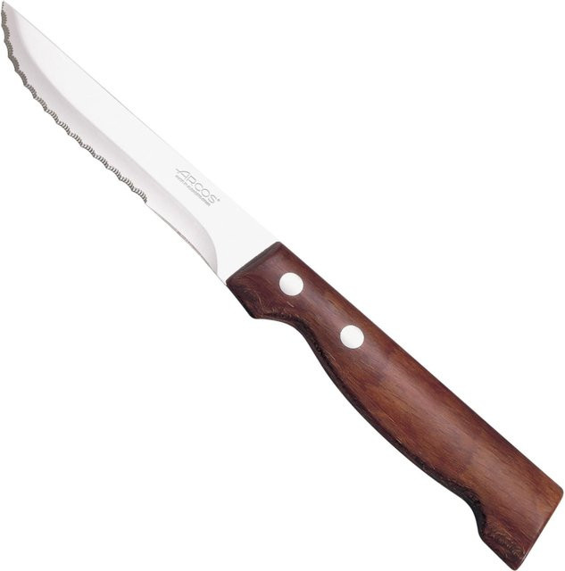 Arcos Steakmesser mit Holzgriff und Edelstahlklinge in Silber, Länge: 225 mm - Bild 1