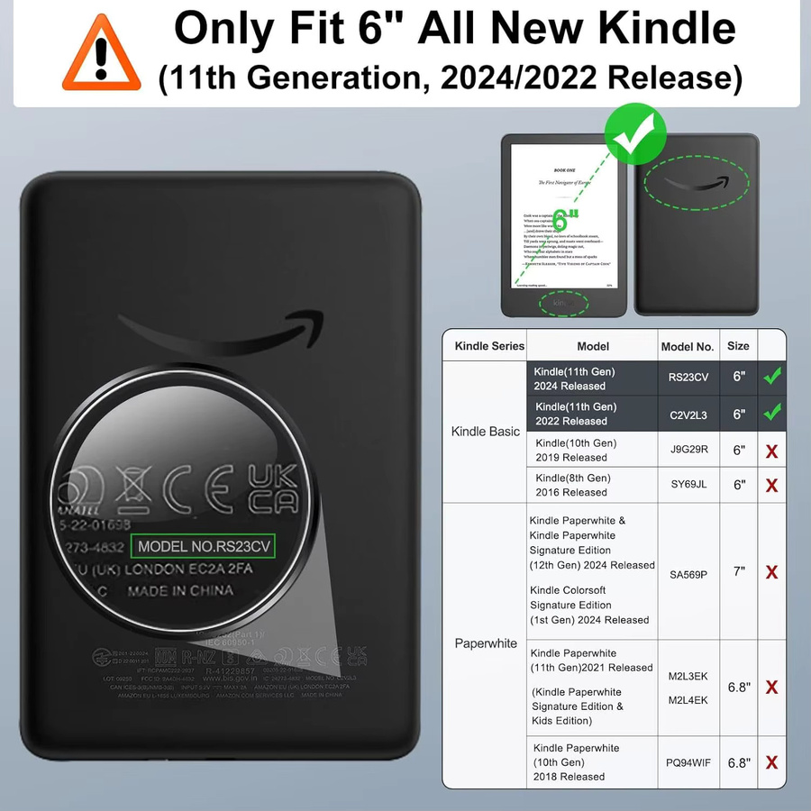 Schutzhülle für Kindle 6 Zoll (11. Generation 2024/2022 Release) mit automatischer Wake- und Sleep-Funktion von dadanism - Bild 2