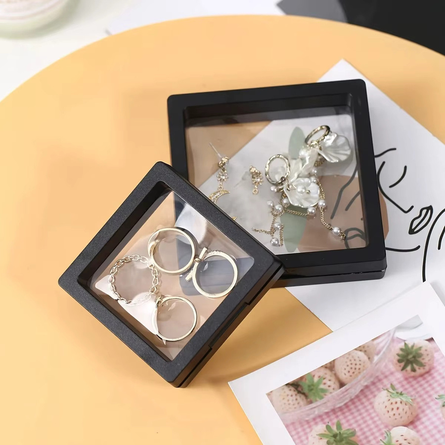 10 Stück transparente schwebende Präsentationsboxen aus Kunststoff zur Aufbewahrung von Schmuck und Sammlerstücken - Bild 2