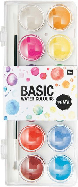 Rico Design Basic Pearl Wasserfarbkasten mit 12 Farben in Mehrfarbig - Bild 1