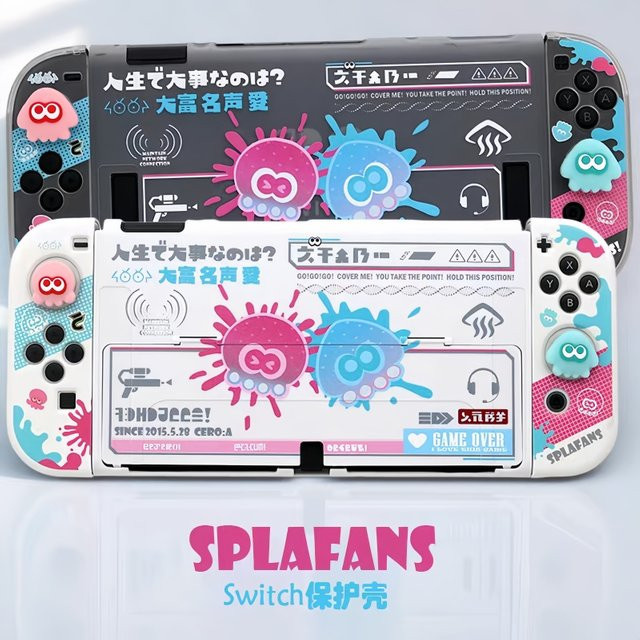 Splatoon Schutzhülle für Nintendo Switch 2 OLED von Bandai, kratzfeste Abdeckung in Multicolour - Bild 1