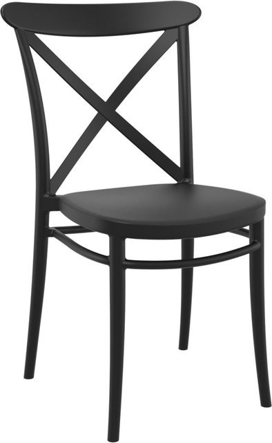 Siesta Stuhl Cross in Schwarz, 4er Pack, B/T/H: 51 x 51 x 87 cm - Bild 1
