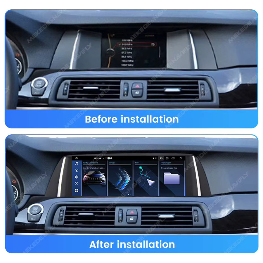 MEKEDE Multimedia-System für BMW 5er F10 F11 (2010-2017) mit CIC NBT, Android Auto, Wireless CarPlay, GPS und 4G LTE Radio-Player in Schwarz - Bild 2
