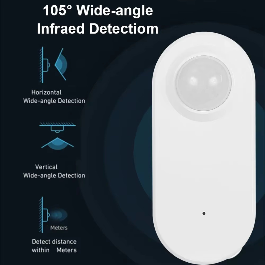 IHOMECAM Zigbee Anwesenheits- und PIR-Bewegungserkennungssensor mit Helligkeitsdetektor in Weiß, batteriebetrieben, kompatibel mit Zigbee2mqtt und Home Assistant - Bild 2