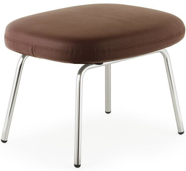 Normann Copenhagen Era Hocker mit braunem Leder und lackiertem Stahlgestell - Bild 1