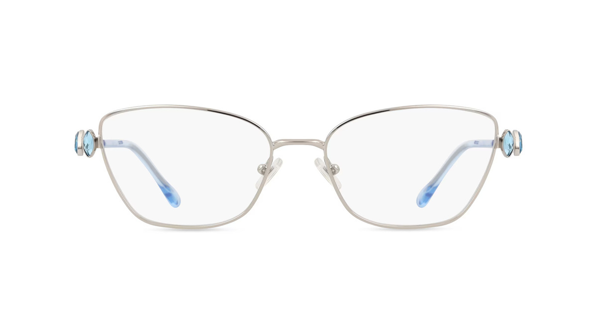 Swarovski SK1006 Korrektionsbrille, Unisex, Vollrand, Quadratisch, Metall, silber - Bild 1
