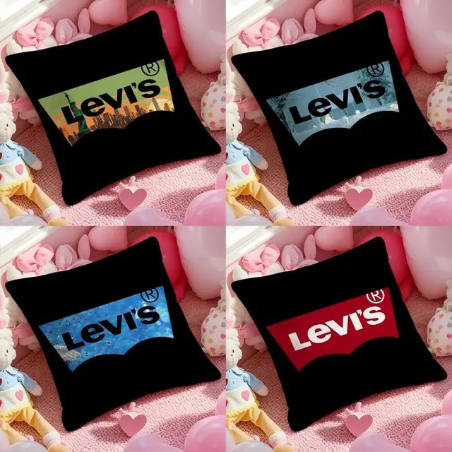 Levia Luxus-Kissenbezug mit Grafikmuster in Schwarz, quadratisch, B/B: 30 x 30 cm - Bild 1