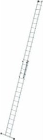 MUNK Günzburger Steigtechnik Aluminium Schiebeleiter mit Stand-Traverse, Farbe: Silber, maximale Arbeitshöhe: 9,4 m - Bild 1