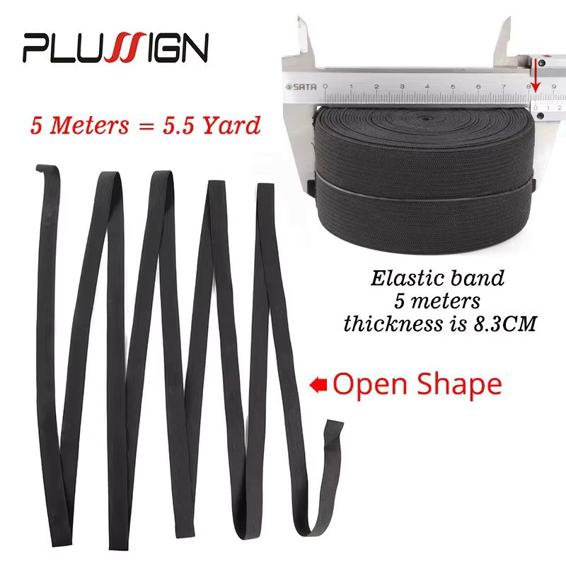 plussign Elastisches Band, Schwarz, 5 Meter - Bild 5