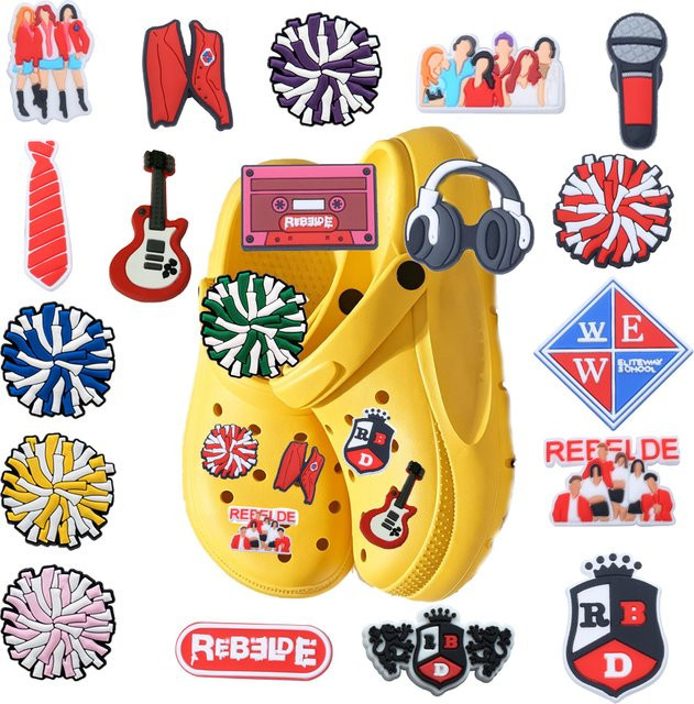 Potdemiel Schuh-Charms-Set, 19-teilig, PVC, Cartoon-Schuh-Dekorationen - Bild 1