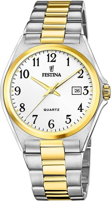 Festina Herrenuhr, Quarz, Edelstahl, 40 mm, Silber, 5 ATM - Bild 1