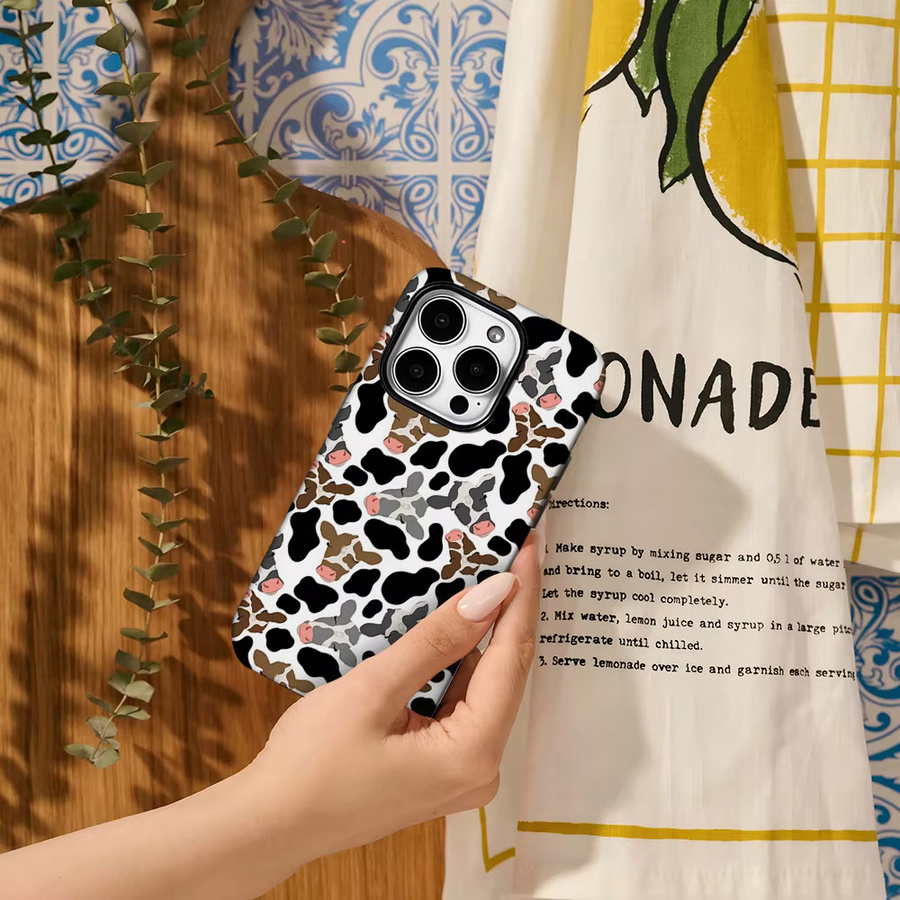 Potdemiel Handyhülle Patchwork Rinder Reverie für iPhone in Multicolour mit doppelschichtiger Rückseite - Bild 5
