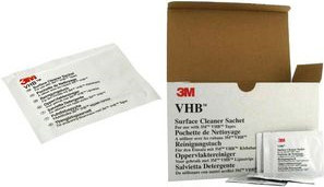 3M VHB Oberflächen-Reinigungstücher zur Reinigung und Entfettung, 100 Stück, Weiß - Bild 1