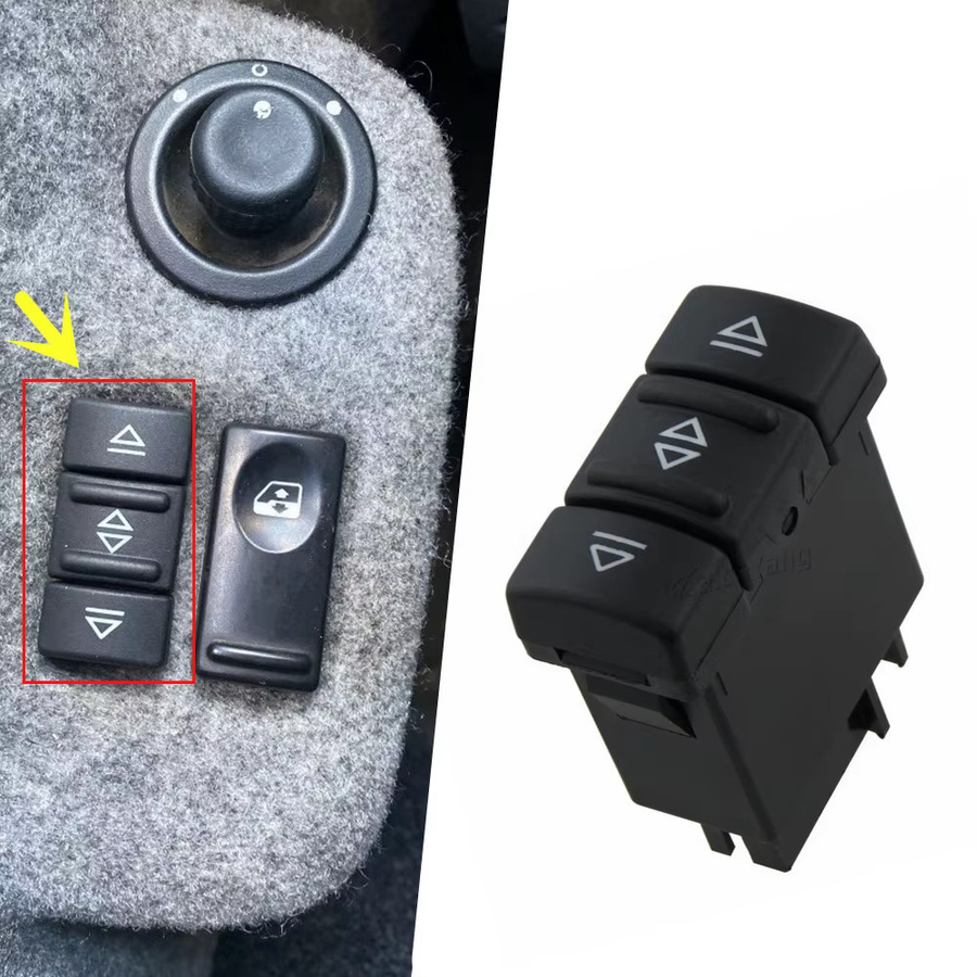 Malcayang Fenster Schalter Taste in Schwarz für Renault 19 II BII C53 Chamade L53 II Kasten S53 und Cabriolet D53 (1992-2019) - Bild 3