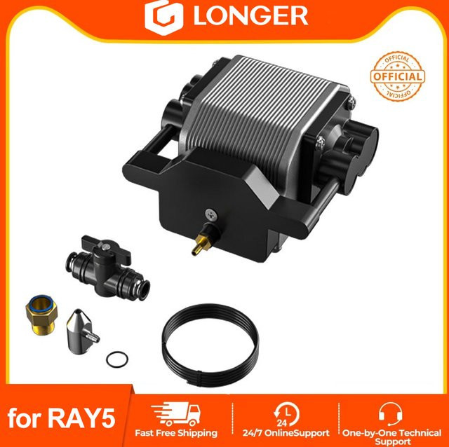 LONGER Laser-Luftunterstützungspumpe für RAY5 10W 20W Lasergravur- und Schneidemaschinen mit einstellbarem Luftstrom als Plug-and-Play Zubehör - Bild 1