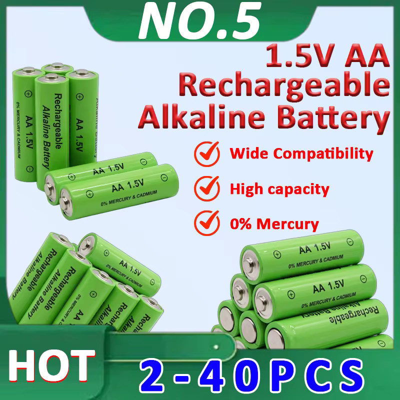 Koonenda AA wiederaufladbare Alkaline-Batterien 1,5V mit 3000mAh in Grün - Bild 3