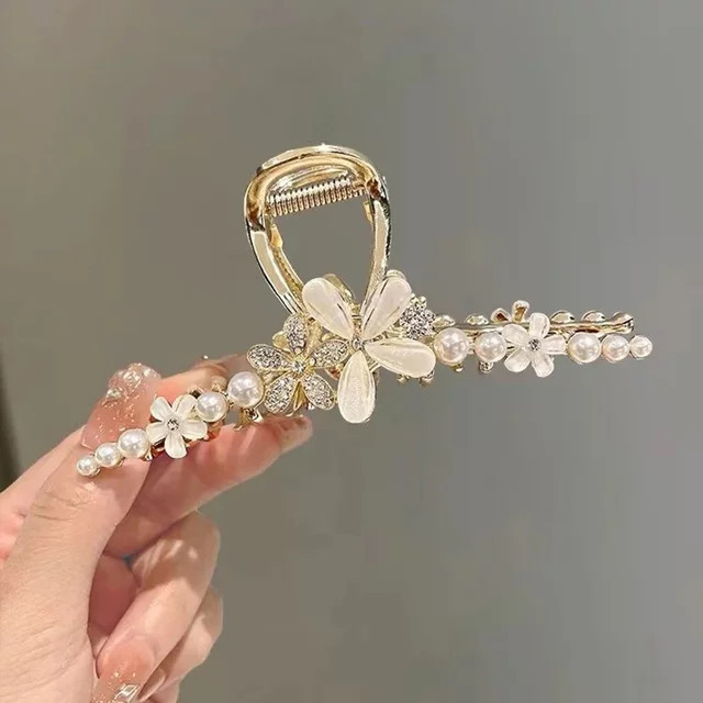 HIYAYZ Haar Clip mit Glasur, Strass und Perlen, Damen - Bild 1