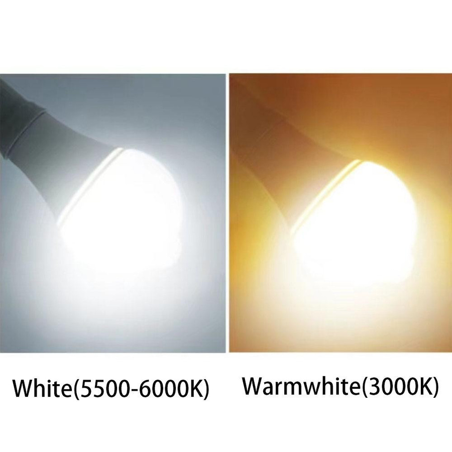 GuangZhouZhenqin LED E27 Glühbirne mit PIR Bewegungssensor, Warmweiß, 12W, Weiß - Bild 2