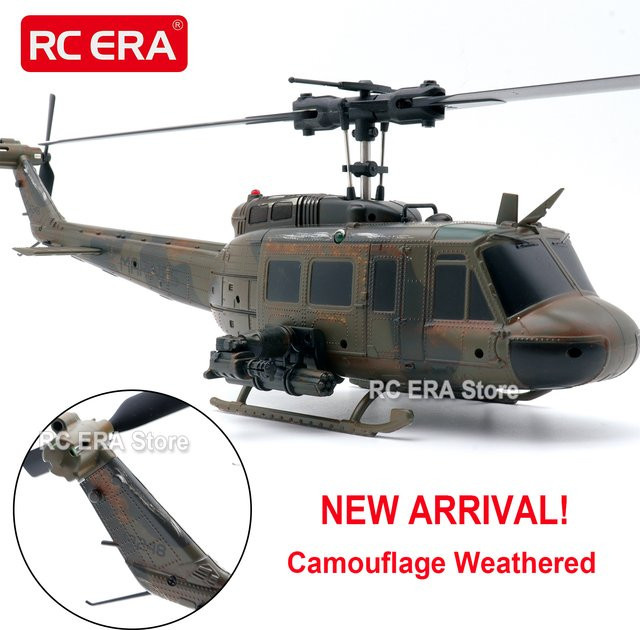 RC ERA C032 UH1 Huey RC Hubschrauber, ferngesteuert, Tarnfarben Verwittert - Bild 1