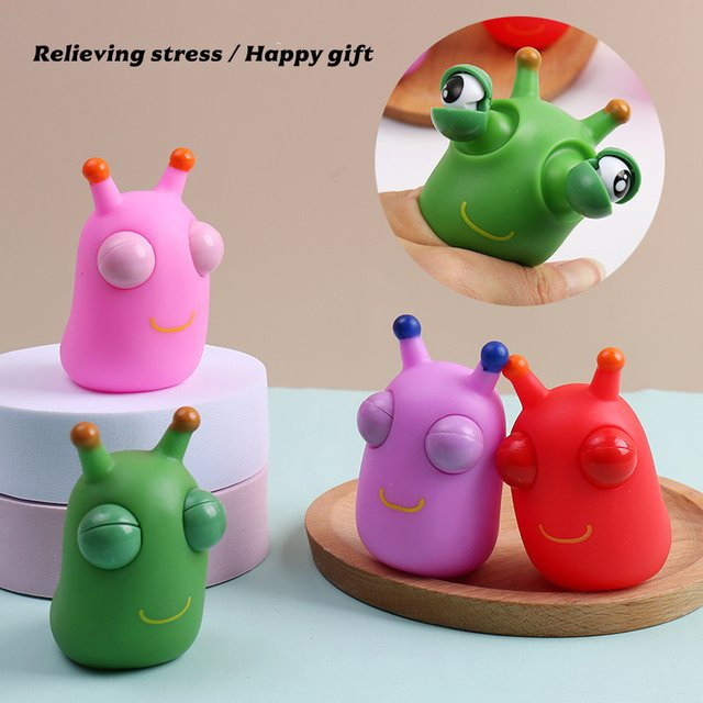 WOHLTAO Grüner Wurm-Quetschspielzeuge, Fidget-Spielzeug, 1-5 Stück - Bild 1