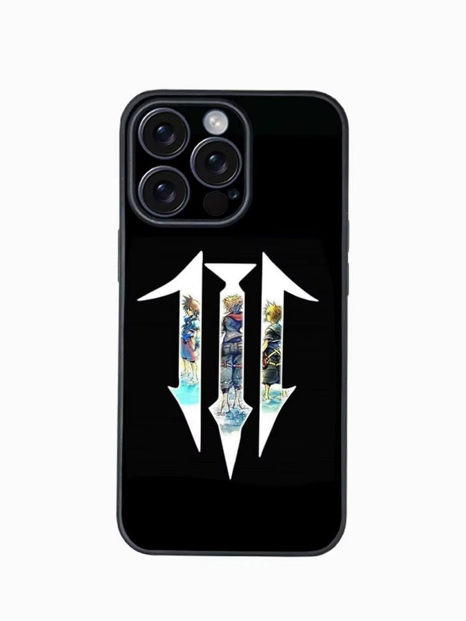 Kingdom Hearts Softshell Handyhülle für iPhone 12 bis 16 Pro Max Plus in Schwarz - Bild 3