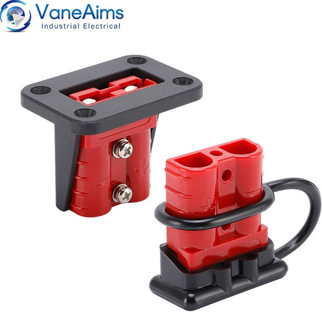 VaneAims 2er Set Batterie Lade Connector Kit 600 V Schnellstecker für Auto und Gabelstapler in Grau - Bild 1