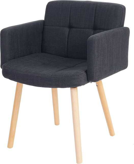 Esszimmerstuhl Houston II von MCW im Retro-Design mit Textilbezug in Dunkelgrau - Bild 1