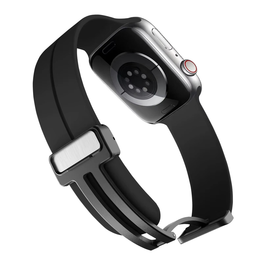 JBAILI Uhrenarmband Silikon, Schwarz, Unisex - Bild 3