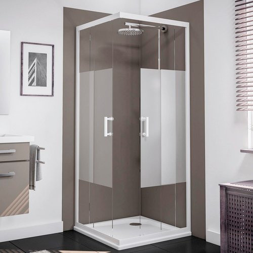 Schulte ExpressPlus Sunny Duschkabine mit Eckeinstieg und Schiebetür, Transparent, B/H: 80 x 190 cm - Bild 2