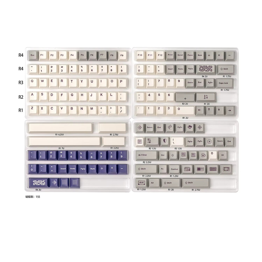 Venit Keys Retro Tastenkappen in Schwarz mit Cherry-Profil aus PBT für mechanische MX-Switch-Tastaturen - Bild 4