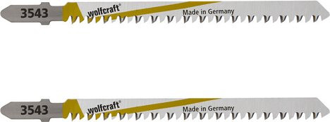 Wolfcraft Stichsägeblatt aus Kohlenstoffstahl für Holz, silberfarben, Länge: 116 mm - Bild 1