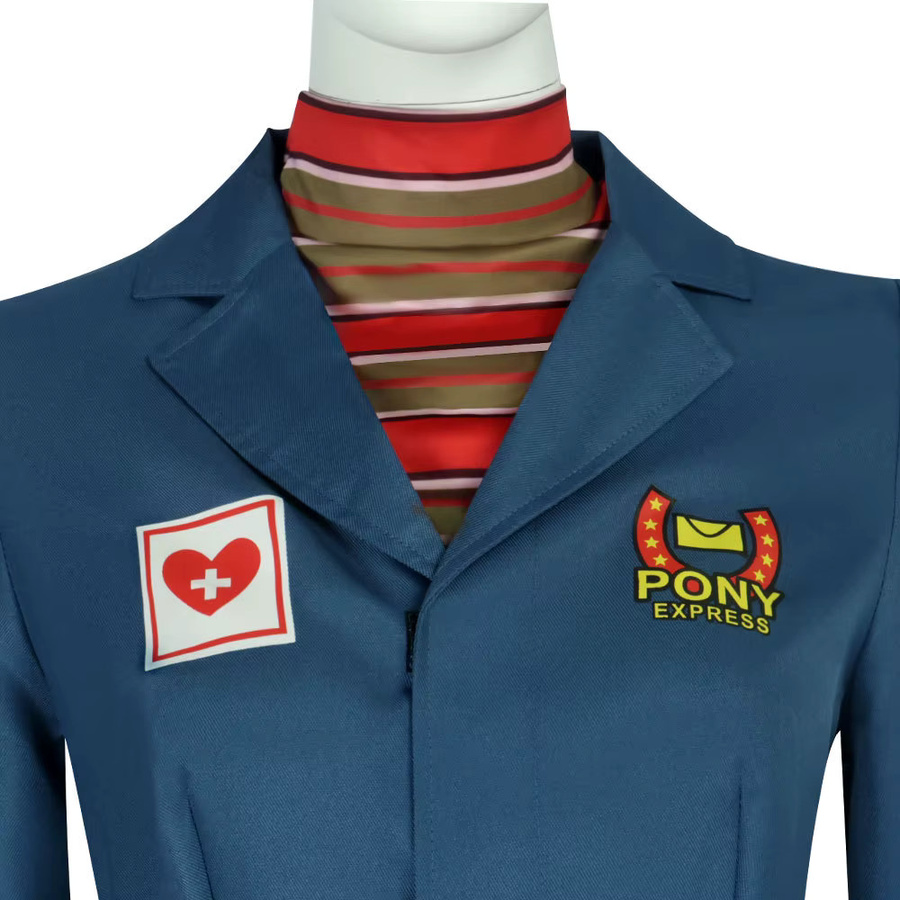 HHYRCOS Spy x Family Anya Cosplay Kostüm, Dunkelblauer Jumpsuit mit Gürtel, Unisex - Bild 3