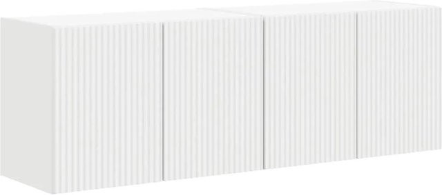 vidaXL TV-Wandschrank Set aus 2 Stück in Weiß, moderner Wandunterschrank aus Holzwerkstoff, B: 59,5 cm, T: 31 cm, H: 40 cm - Bild 1