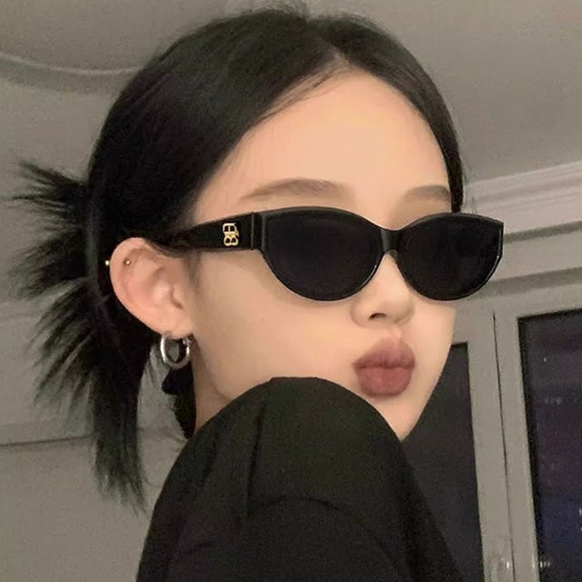 Sonnenbrille Cat Eye, Damen, Vollrand, Schwarz, Kunststoff - Bild 1
