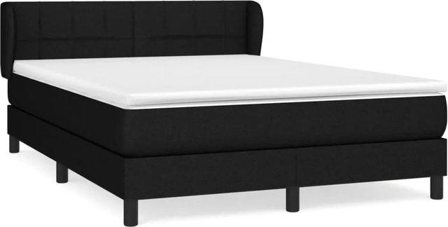 vidaXL Boxspringbett mit Matratze Hybrid Schwarz B/T/H: 140 x 200 cm - Bild 1