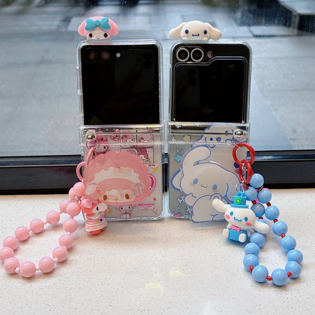 Sanrio My Melody und Cinnamoroll Handyhülle mit Ständer und Trageschlaufe für Samsung Galaxy Z Flip 7 6 5 4 3 - Bild 1