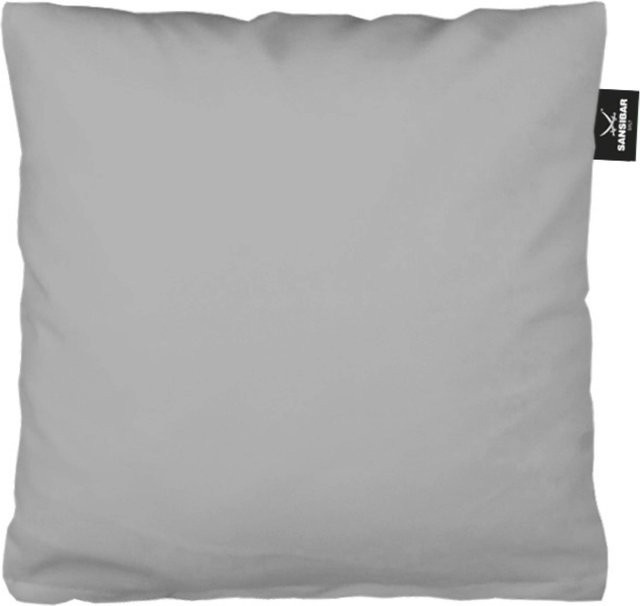 Kissenbezug SANSIBAR Jersey aus Baumwolle, Grau, 80 x 80 cm - Bild 1