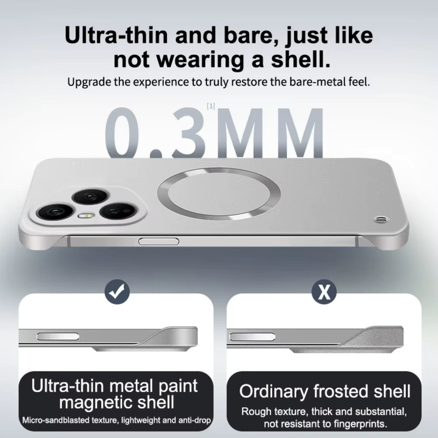 MagSafe Handyhülle für Honor in Grau mit matter Metallic-Lackierung und randlosem Design - Bild 3